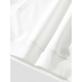 Mens Chinese Character Ink Print Loose Drawstring Hoodies Winter